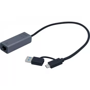 Adaptador de red EXERTIS CONNECT USB 3.1 Gigabit Pro con convertidor Type-C (310761)