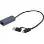 Adaptador de red EXERTIS CONNECT USB 3.1 Gigabit Pro con convertidor Type-C (310761)