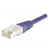 Cable de parcheo EXERTIS CONNECT Cat6 F/UTP, violeta, 1,0 m, Slim Snagless Boot 234170