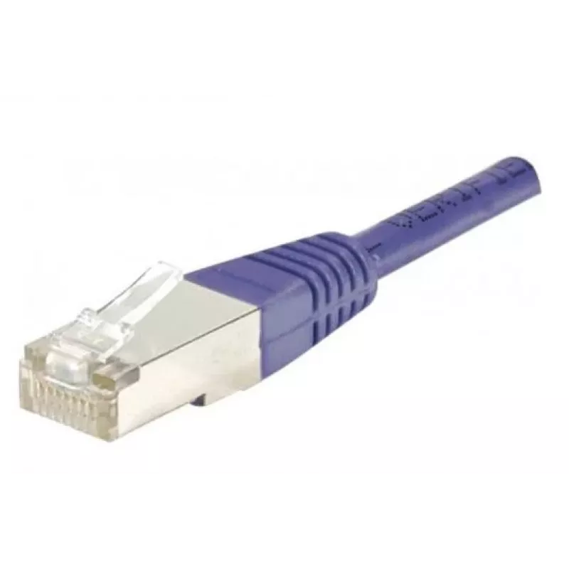 Cable de parcheo EXERTIS CONNECT Cat6 F/UTP, violeta, 1,0 m, Slim Snagless Boot 234170