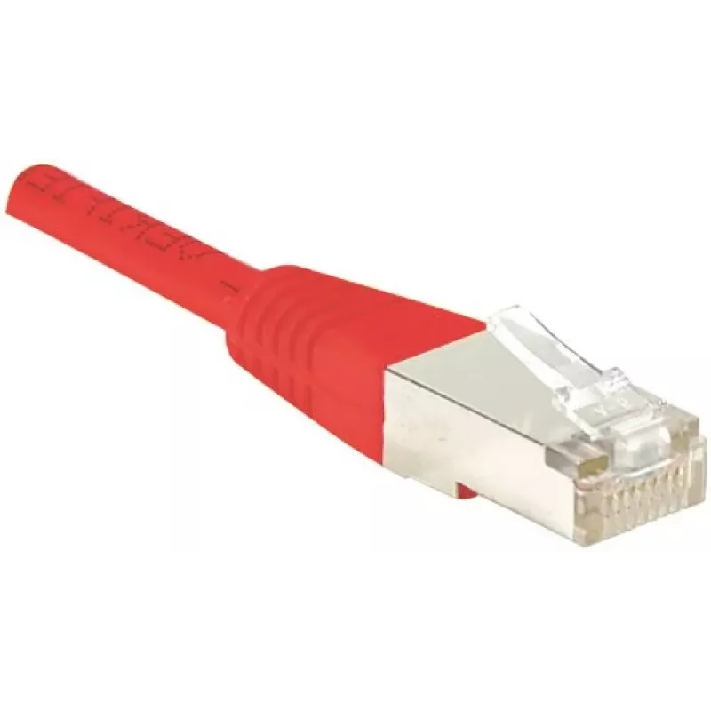 EXERTIS CONNECT Cable de conexión Cat.6 F/UTP, Rojo, 1,0 m, Slim Snagless Boot 842103