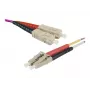 EXERTIS CONNECT Cable de conexión de fibra óptica multimodo OM1 de 0,5 m, SC dúplex a LC dúplex, Naranja 86600
