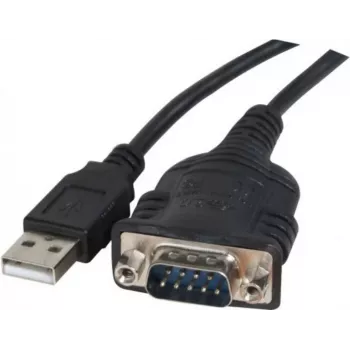 Exertis Connect 040341 Cable adaptador USB Type-A a DB-9 RS-232 serie, 1 m, Negro