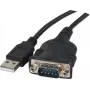 Exertis Connect 040341 Cable adaptador USB Type-A a DB-9 RS-232 serie, 1 m, Negro