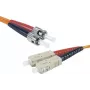 EXERTIS CONNECT cable de conexión de fibra óptica ST/UPC a SC/UPC multimodo dúplex, OM2 50/125µm, LSZH, naranja, 2m 392702