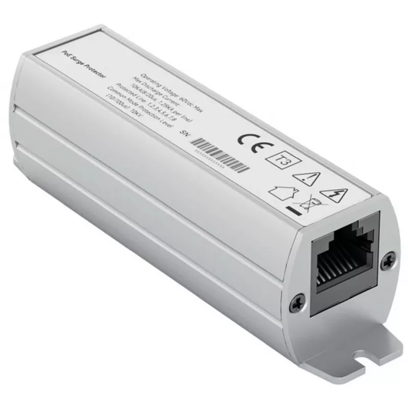 Exertis Connect Cat.6A protector contra sobretensiones RJ45, interior, carcasa metálica, 10Gbps, PoE+ 253187