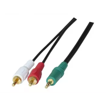 Exertis Connect 108791 cable de audio 3 m 3,5 mm a 2 x RCA conector macho negro