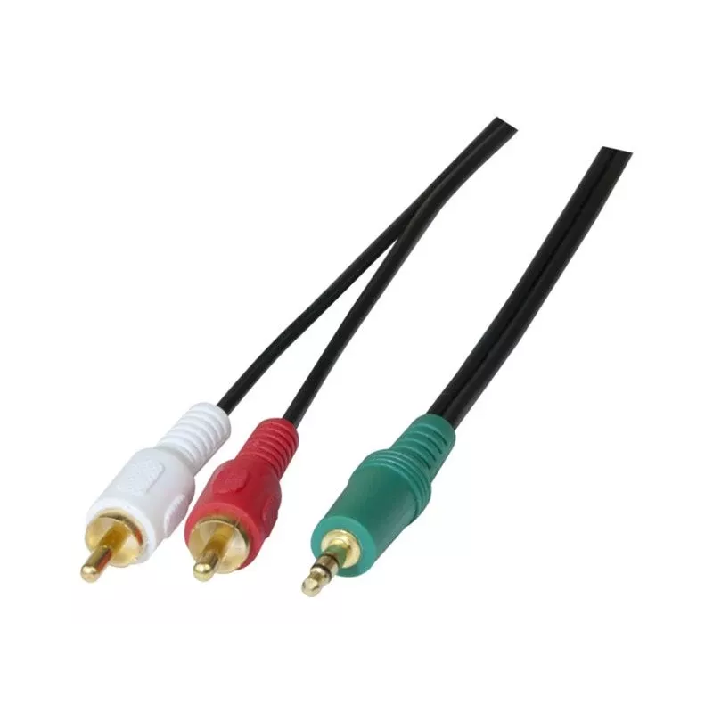 Exertis Connect 108791 cable de audio 3 m 3,5 mm a 2 x RCA conector macho negro