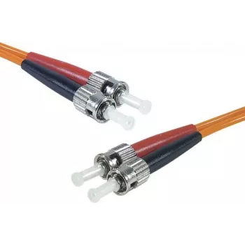 Exertis Connect cable de conexión de fibra óptica ST/UPC a ST/UPC OM2 dúplex multimodo 1m, LSZH, naranja 392711
