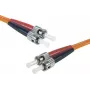 Exertis Connect cable de conexión de fibra óptica ST/UPC a ST/UPC OM2 dúplex multimodo 1m, LSZH, naranja 392711