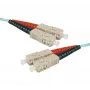 EXERTIS CONNECT cable de conexión de fibra óptica OM3 SC dúplex UPC, 50/125 µm, aqua, 20 m, High Density 392758