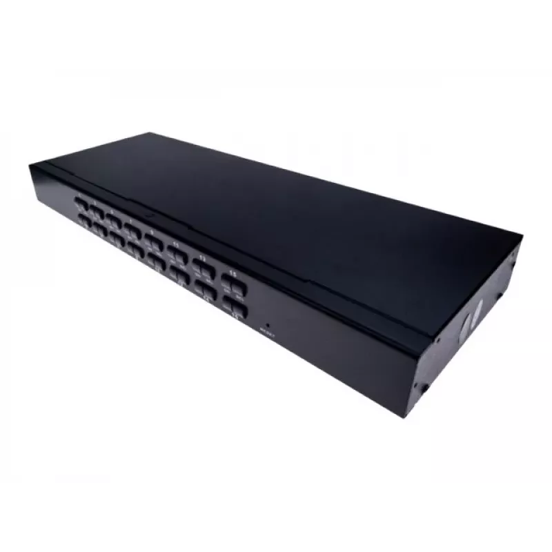 EXERTIS CONNECT Switch KVM USB/PS/2 de 16 puertos con OSD y acceso remoto IP 66310