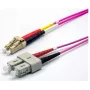 EKIVALAN Cable de conexión de fibra óptica dúplex OM4 LC/SC, 50/125 µm, violeta brezo, 5 m COZOM4DCLC2SE0050A