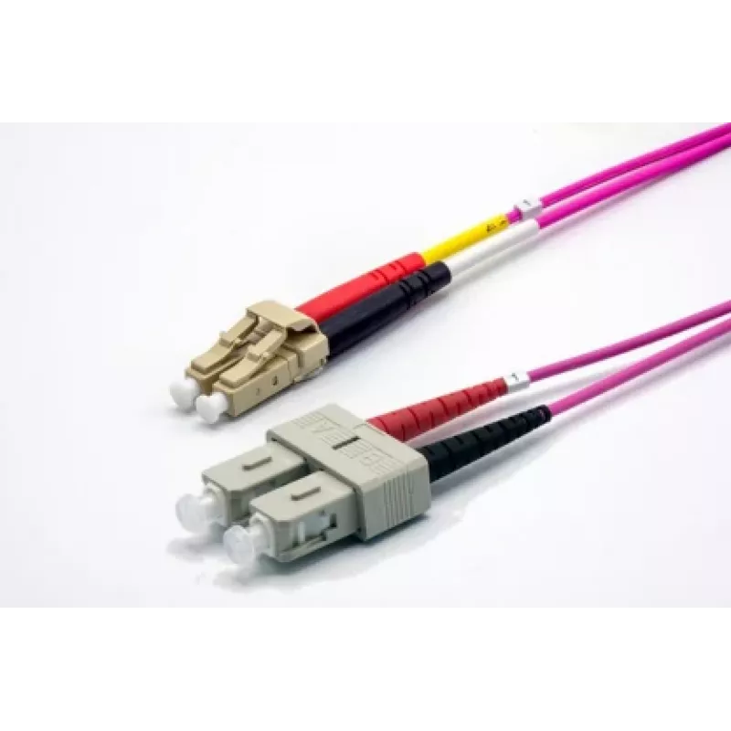 EKIVALAN Cable de conexión de fibra óptica dúplex OM4 LC/SC, 50/125 µm, violeta brezo, 5 m COZOM4DCLC2SE0050A