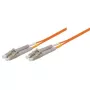 TECLINE Cable de conexión de fibra óptica OM1 LC dúplex a LC dúplex, 62,5/125 µm, naranja, 30 m 86330
