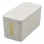 Exertis Connect Caja pequeña de gestión de cables para regletas de enchufes, blanco, 240 x 120 x 130 mm 573425