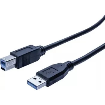 EXERTIS CONNECT Cable USB 3.0, conector macho USB-A a conector macho USB-B, 1,0 m, negro, 5 Gbps 532464