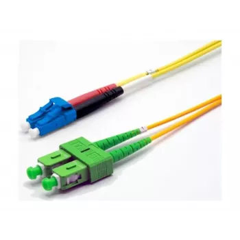 Cable de parche de fibra óptica dúplex OS2 Ekivalan LC/SC APC, 9/125 µm, amarillo, 3 m COZ008DALC2SJ0030A