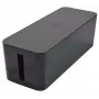 Caja de gestión de cables grande para regletas de enchufes Exertis Connect, negra, 400 x 160 x 135 mm 573424