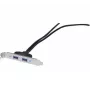 Cable alargador USB 2.0 Exertis Connect, conector macho USB-A a conector hembra USB-A, 0,25 m, negro 146697