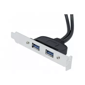 Cable alargador USB 2.0 Exertis Connect, conector macho USB-A a conector hembra USB-A, 0,25 m, negro 146697