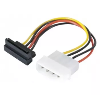 Cable adaptador de corriente SATA EXERTIS CONNECT, Molex a SATA de 4 pines en ángulo, Molex a conector hembra SATA en ángulo, 15 cm 147553