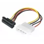 Cable adaptador de corriente SATA EXERTIS CONNECT, Molex a SATA de 4 pines en ángulo, Molex a conector hembra SATA en ángulo, 15 cm 147553
