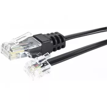 EXERTIS CONNECT Cable telefónico conector RJ11 macho a conector RJ45 macho Negro 10 m EXC285011