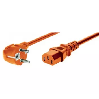 EXERTIS CONNECT Cable de alimentación Schuko a IEC C13 en ángulo de 1,8 m Naranja 808072