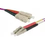 Exertis Connect Cable de conexión de fibra óptica OM4 LC dúplex a LC dúplex UPC, Violeta Erika, 7m 392785