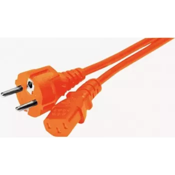 EXERTIS CONNECT Cable de alimentación, Schuko a IEC C13, Naranja, 1,8 m 808073
