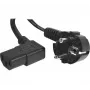 EXERTIS CONNECT Cable de alimentación, conector Schuko a conector hembra IEC C13 en ángulo, Negro, 3,0 m 808211