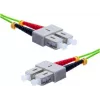 EXERTIS CONNECT Cable de conexión de fibra óptica OM5 SC dúplex a SC dúplex, 50/125 µm, LSZH, Verde lima, 10 m 392906