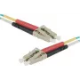 EXERTIS CONNECT Cable de conexión de fibra óptica HD OM3 LC dúplex, 50/125 µm, Aqua, 0,5 m 392720