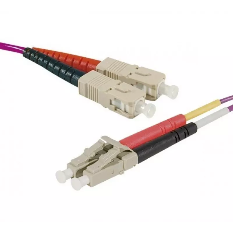 Exertis Connect Cable de conexión LC/UPC a LC/UPC OM4 multimodo dúplex Uniboot, 1m, Violeta Erika, LSZH 392951