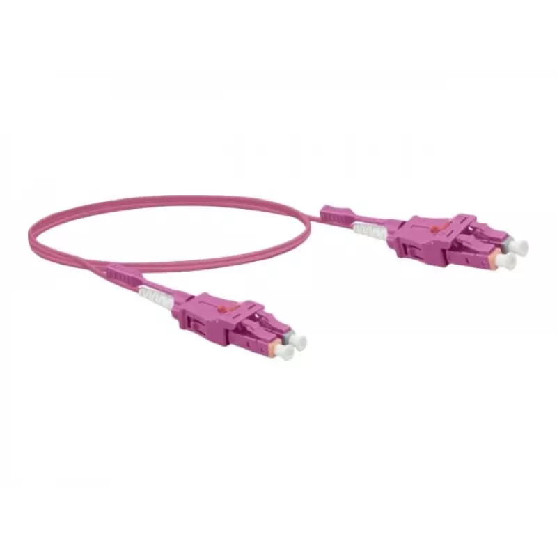 Exertis Connect Cable de conexión LC/UPC a LC/UPC OM4 multimodo dúplex Uniboot, 1m, Violeta Erika, LSZH 392951