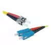 Exertis Connect Cable de conexión de fibra óptica ST/UPC a SC/UPC monomodo dúplex OS2, 3m, Amarillo 392883