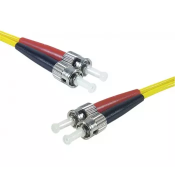 EXERTIS CONNECT Cable de conexión de fibra óptica Eco, OS2 monomodo, dúplex ST/UPC a ST/UPC, amarillo, 1,0 m 392891