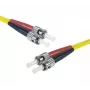 EXERTIS CONNECT Cable de conexión de fibra óptica Eco, OS2 monomodo, dúplex ST/UPC a ST/UPC, amarillo, 1,0 m 392891
