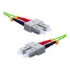 EXERTIS CONNECT Cable de conexión de fibra óptica OM5 SC dúplex a SC dúplex UPC, 50/125 µm, verde lima, 5 m 392904