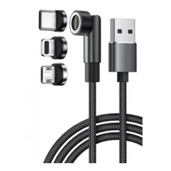 Exertis Connect Cable de carga 3 en 1 USB con USB-C, Micro-B, Lightning (640297)