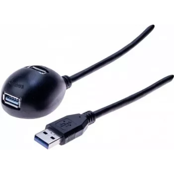 Exertis Connect Cable de extensión USB-Cradle, conector macho USB-A a conector hembra USB-A, 1,5 m, negro 532533