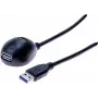 Exertis Connect Cable de extensión USB-Cradle, conector macho USB-A a conector hembra USB-A, 1,5 m, negro 532533