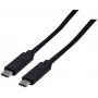 EXERTIS CONNECT Cable USB 3.2 Gen 2x2 20 Gbps / 240W USB-C a USB-C, negro, 1,0 m (532649)