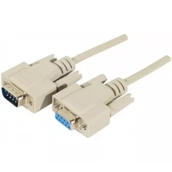 EXERTIS CONNECT Cable de extensión serie D-Sub de 9 pines, conector macho a conector hembra, 10 m, negro 580261