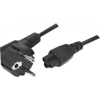 Exertis Connect Cable de alimentación Schuko a IEC C5 en ángulo, negro, 1,0 m 808359