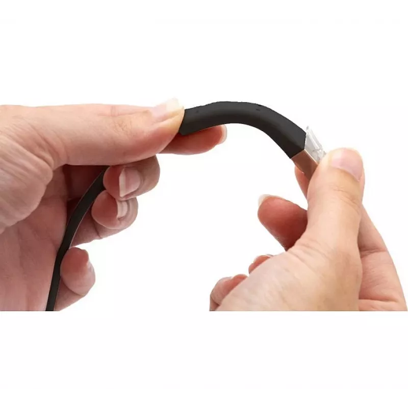 Exertis Connect Cat. 6A F/FTP Cable de conexión en ángulo, libre de halógenos, negro, 0,3 m (854011)