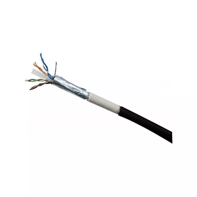 EXERTIS CONNECT Cat.6 F/UTP Cable de conexión de exterior resistente al agua, 30 m, negro 845048