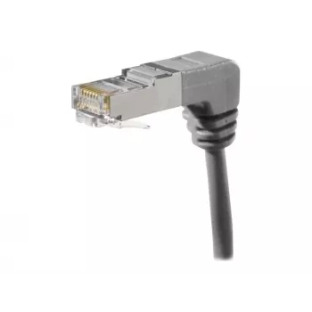 EXERTIS CONNECT Cat.6A S/FTP Cable de conexión, en ángulo, 0,7 m, gris 854287