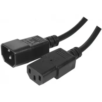 Exertis Connect Cable de alimentación IEC C14 a C13, libre de halógenos, negro, 1,8 m 807952
